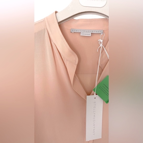 NWT STELLA MCCARTNEY PINK SILK EVA BLOUSE SHIRT TOP SIZE 36 - Picture 7 of 13
